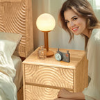 Acacia Harmony Nightstand with 2 Drawers for Elegant Bedroom Storage