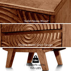 Acacia Harmony Nightstand with 2 Drawers for Elegant Bedroom Storage