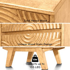 Acacia Harmony Nightstand with 2 Drawers for Elegant Bedroom Storage