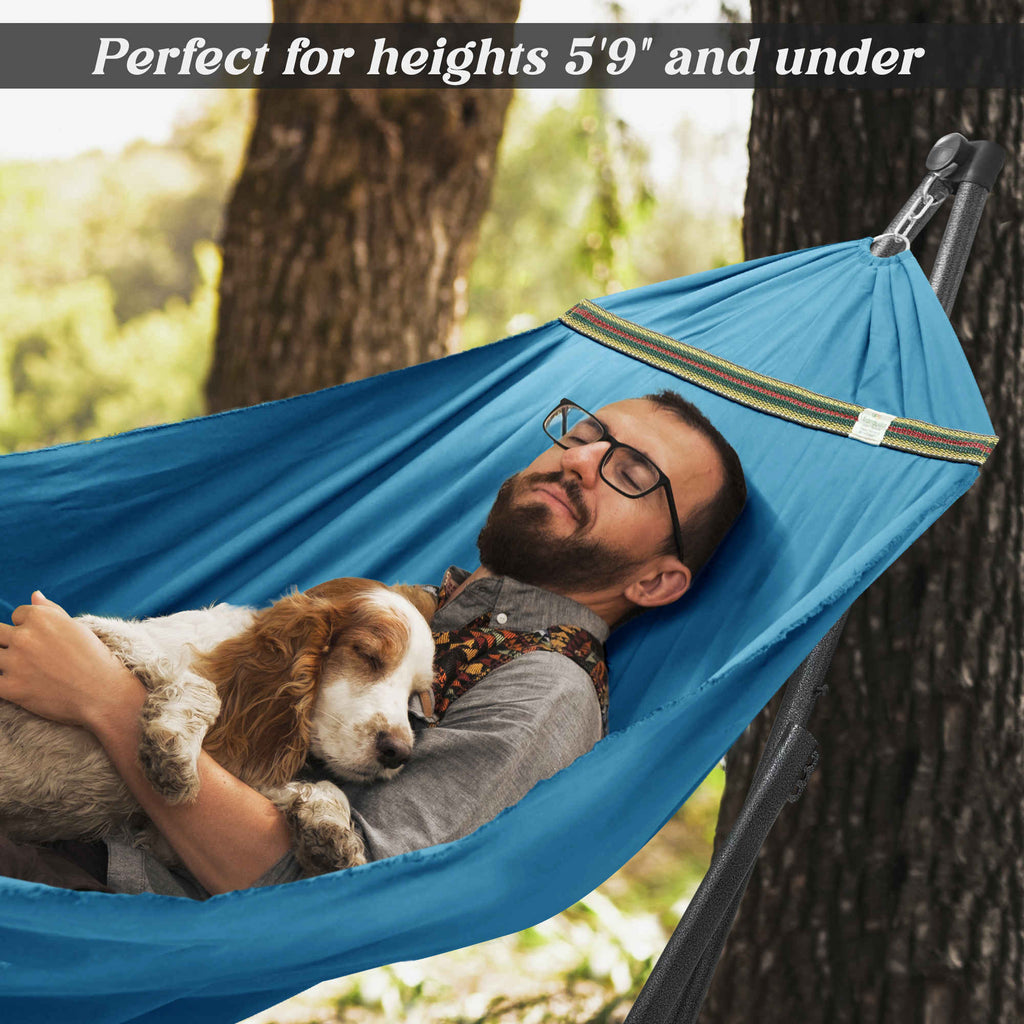 Tranquillo Uniki Canvas Hammock with Stand for Ultimate Relaxation