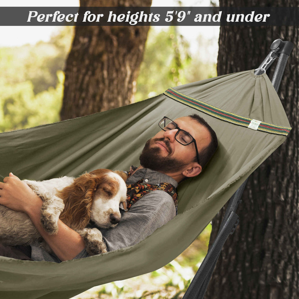 Tranquillo Uniki Canvas Hammock with Stand for Ultimate Relaxation