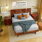 Acacia Harmony Nightstand with 2 Drawers for Elegant Bedroom Storage