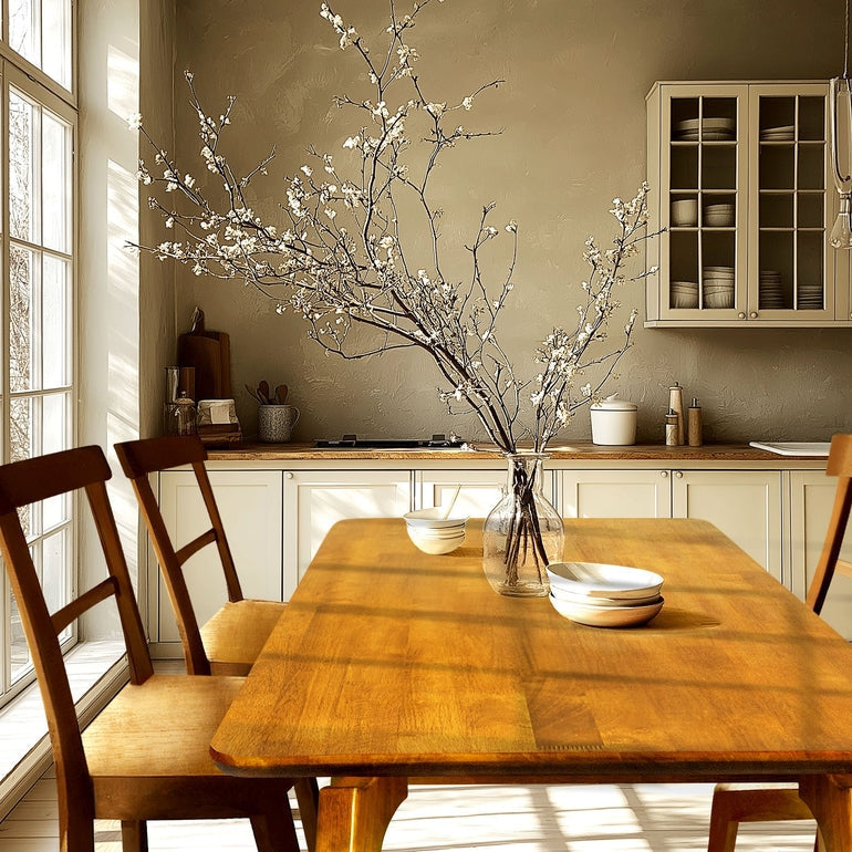 Acacia Verve 48" Solid Wood Dining Table - Ideal Kitchen Table for 4