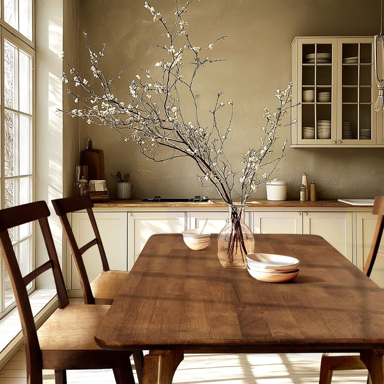 Acacia Verve 48" Solid Wood Dining Table - Ideal Kitchen Table for 4