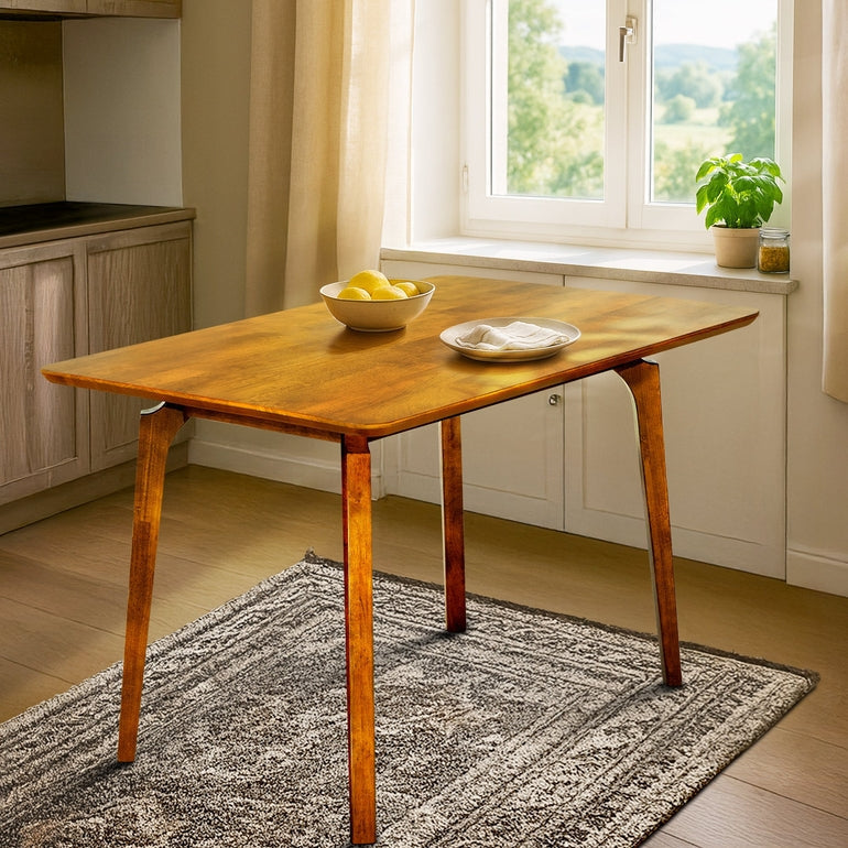 Acacia Verve 48" Solid Wood Dining Table - Ideal Kitchen Table for 4