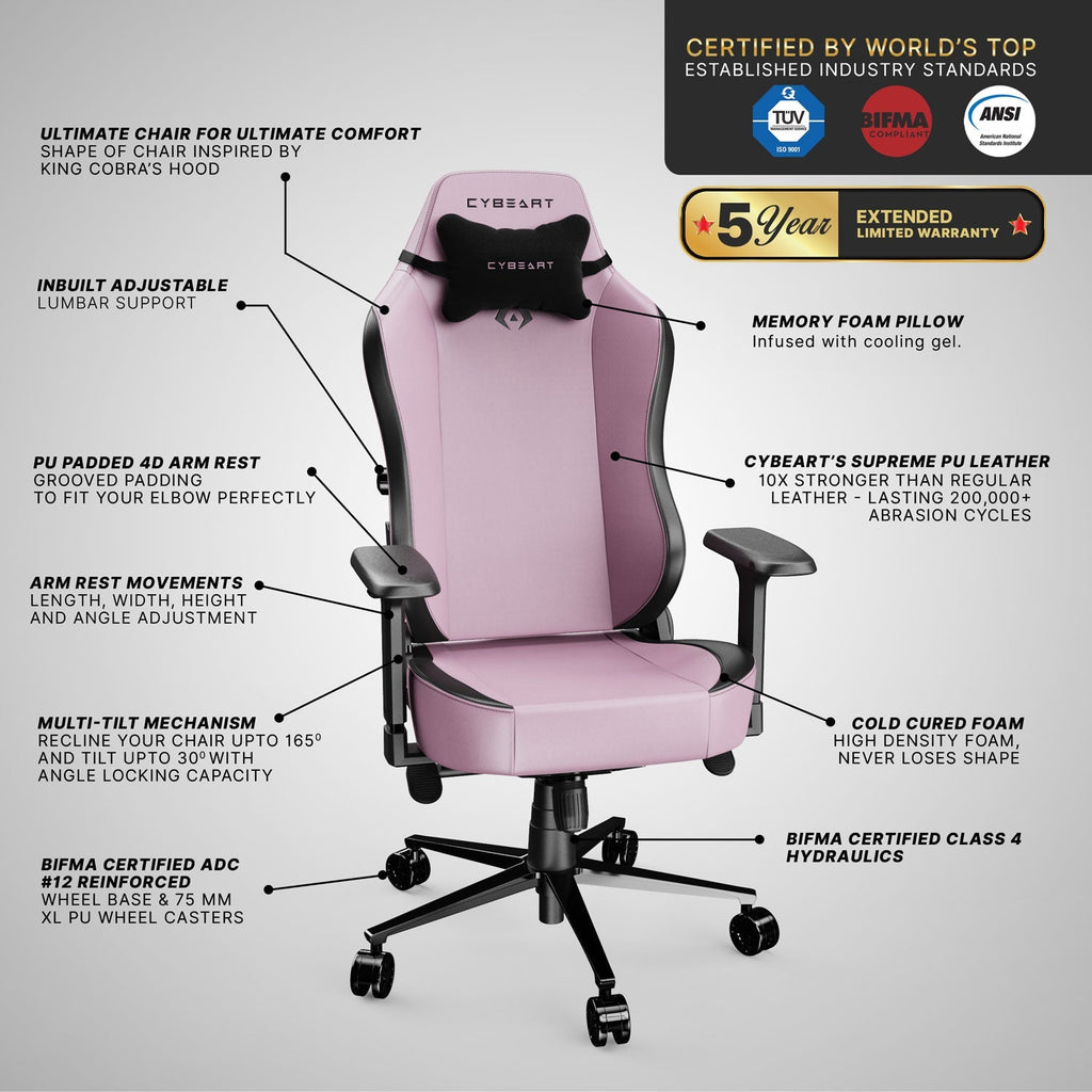 Apex Series - Pretty Pink Gaming Chair