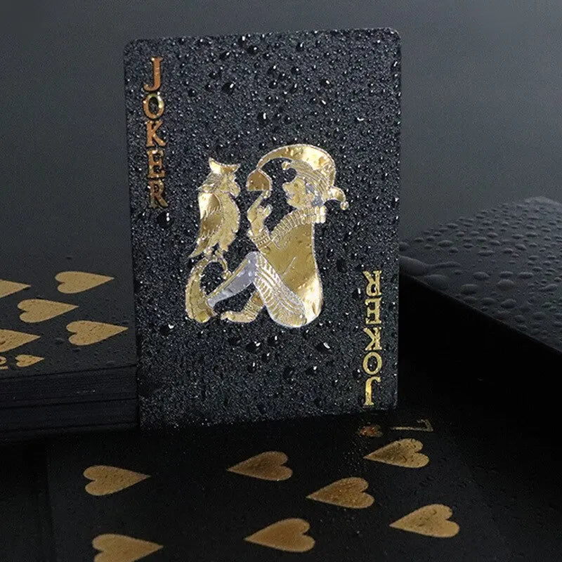 Black & Gold Waterproof Playing Cards