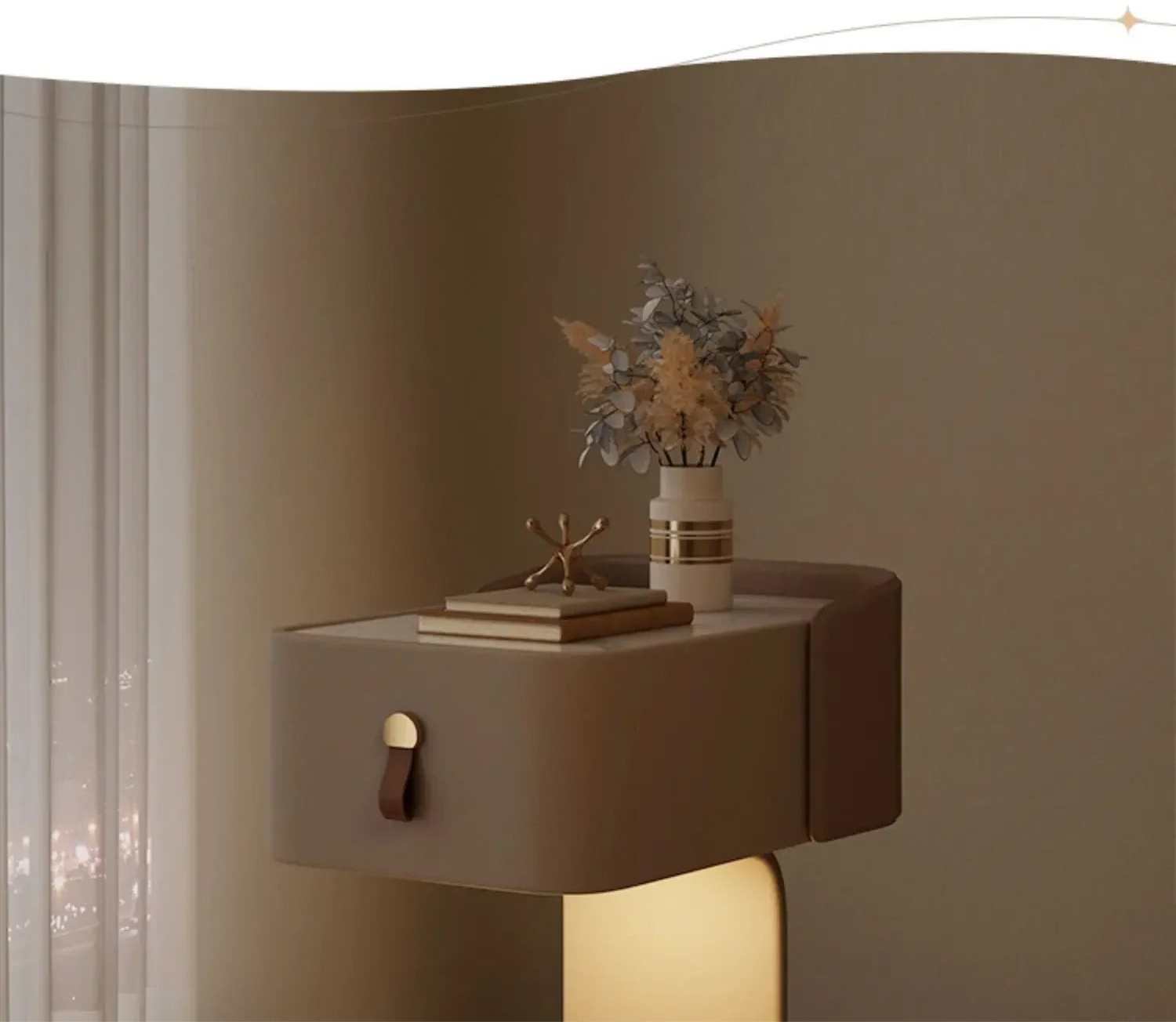 Vallon Pedestal Nightstand