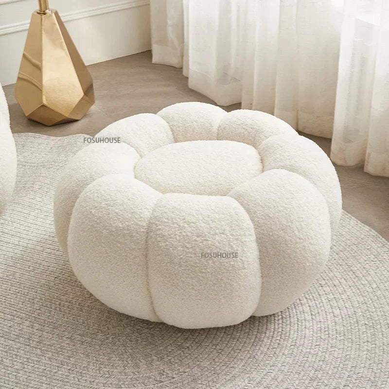 Bouclé Pouf Fleur