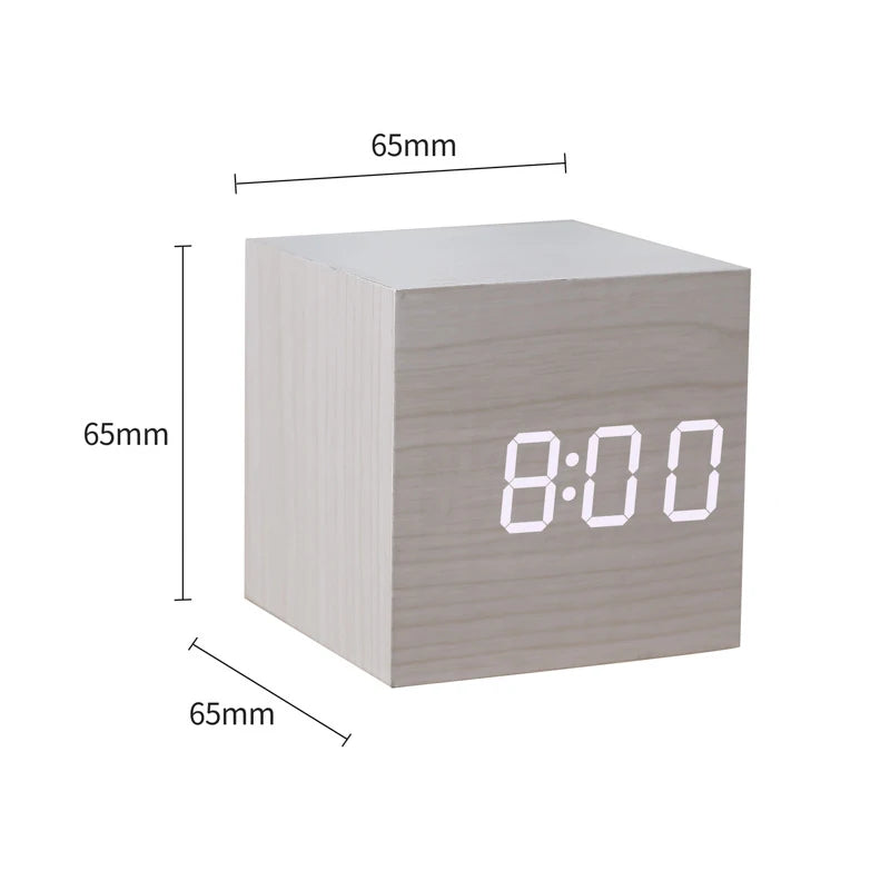 Wood Block Alarm Clock