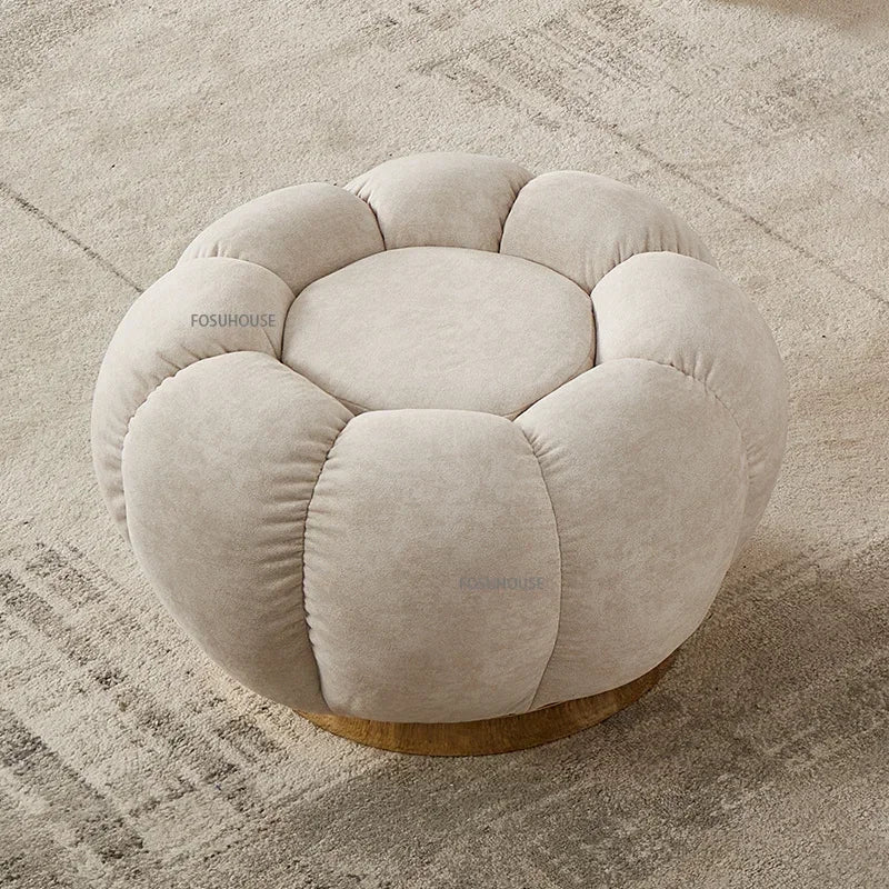 Bouclé Pouf Fleur