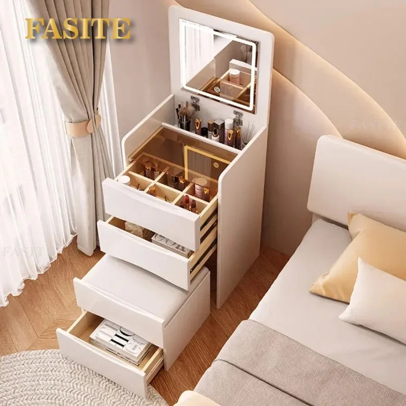 Compact Vanity with Hidden Seat