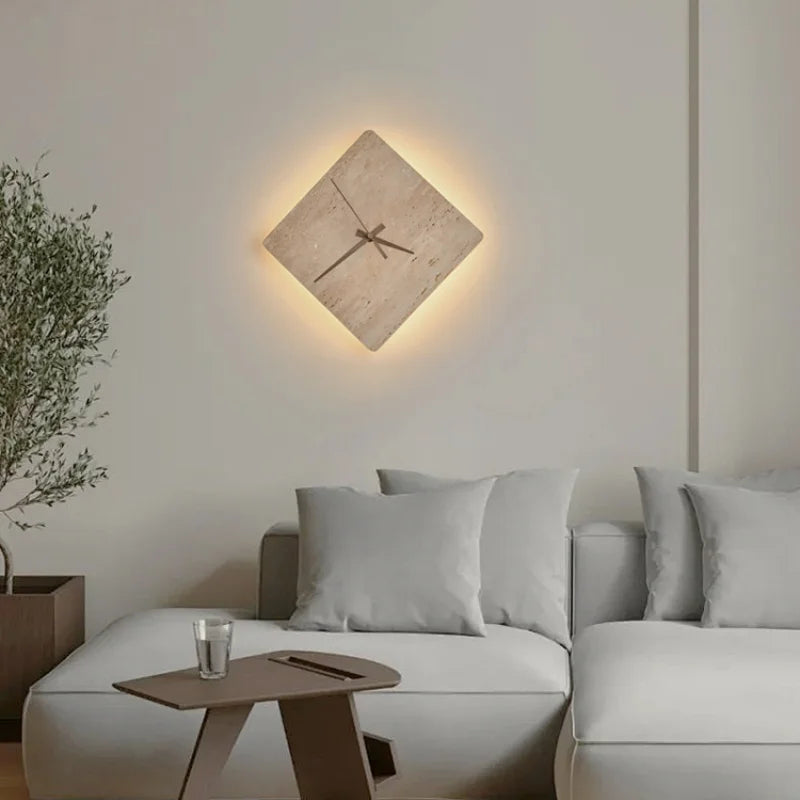 Backlit Eclipse Stone Clock