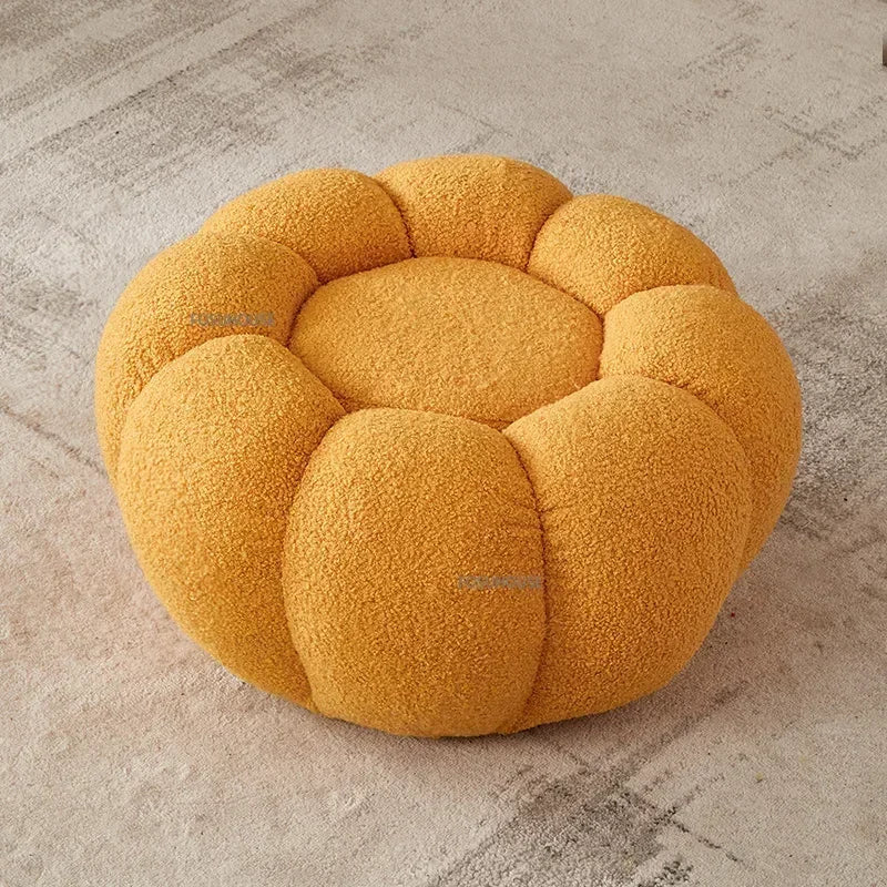 Bouclé Pouf Fleur