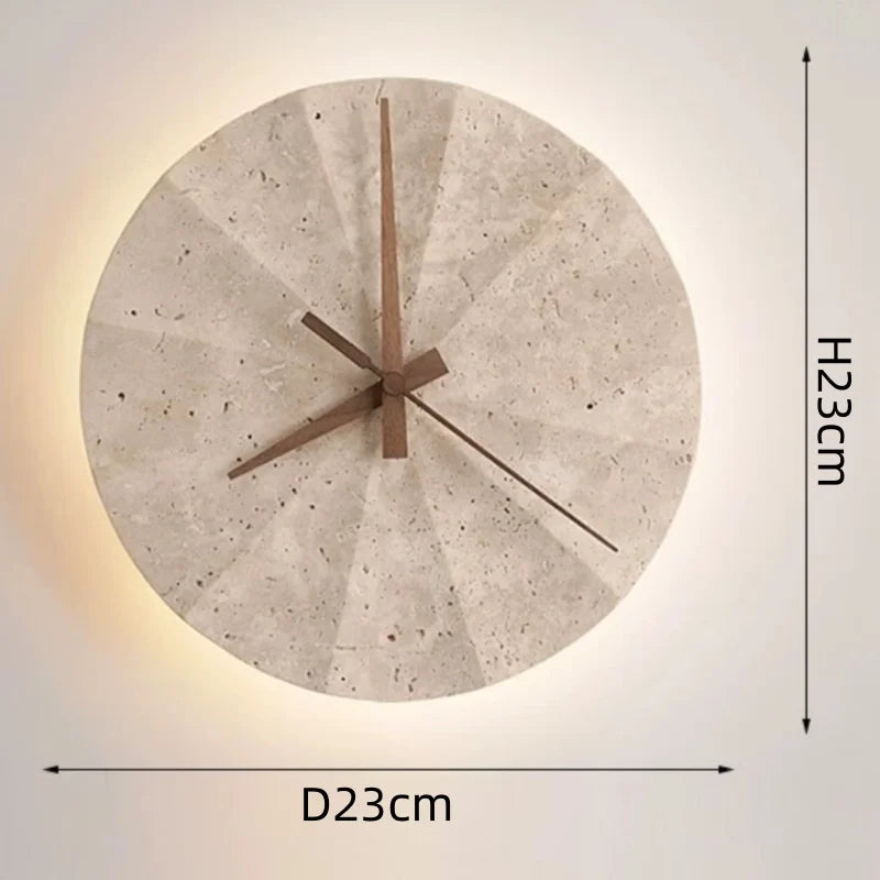 Backlit Eclipse Stone Clock