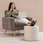 Bouclé Pouf Marshmallow