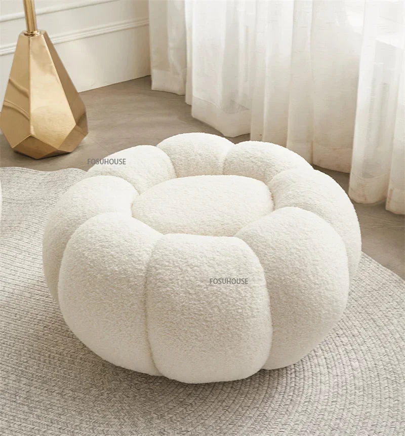Bouclé Pouf Fleur