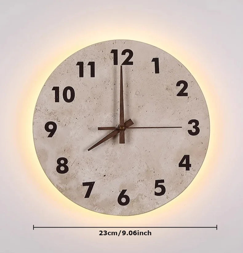 Backlit Eclipse Stone Clock