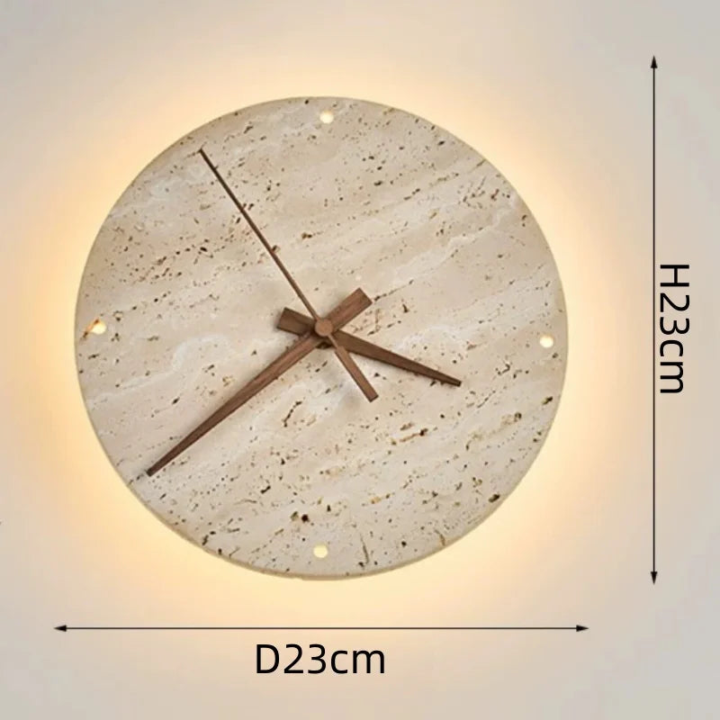 Backlit Eclipse Stone Clock