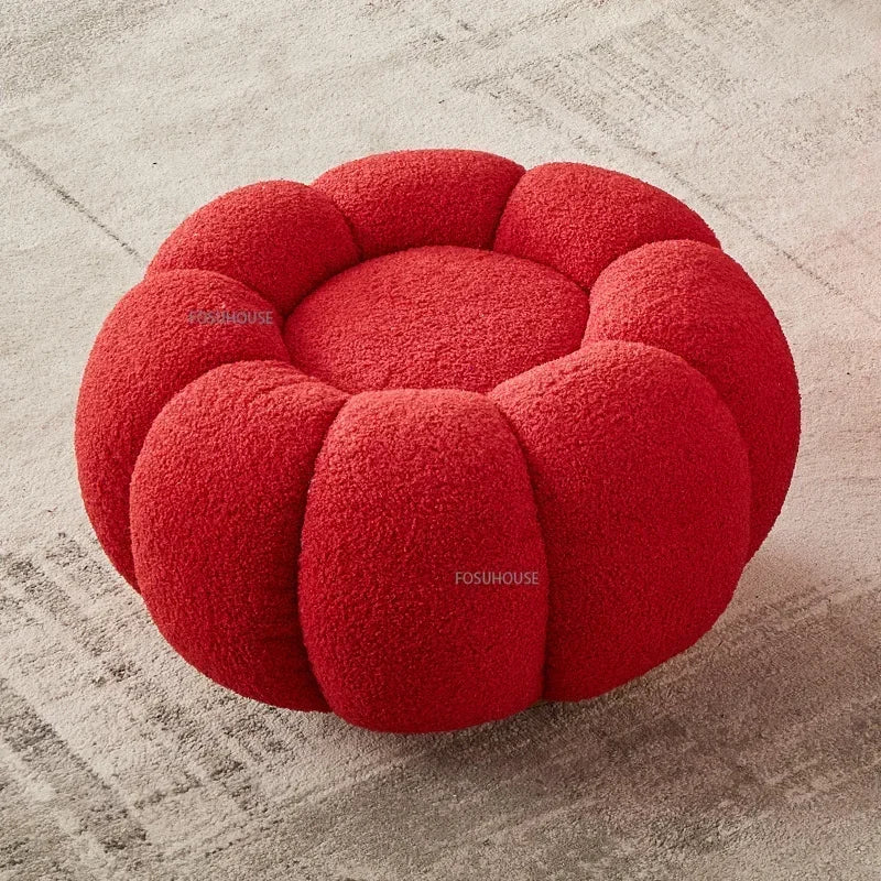 Bouclé Pouf Fleur