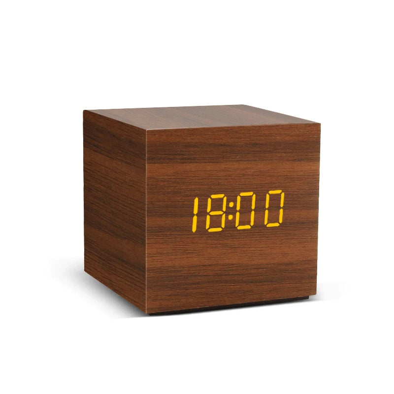 Wood Block Alarm Clock
