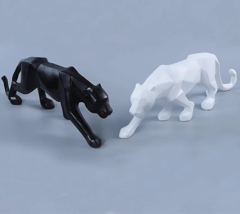 Geometric Panther Statue
