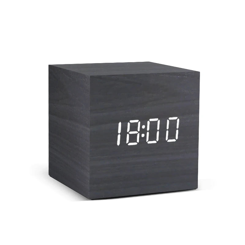 Wood Block Alarm Clock