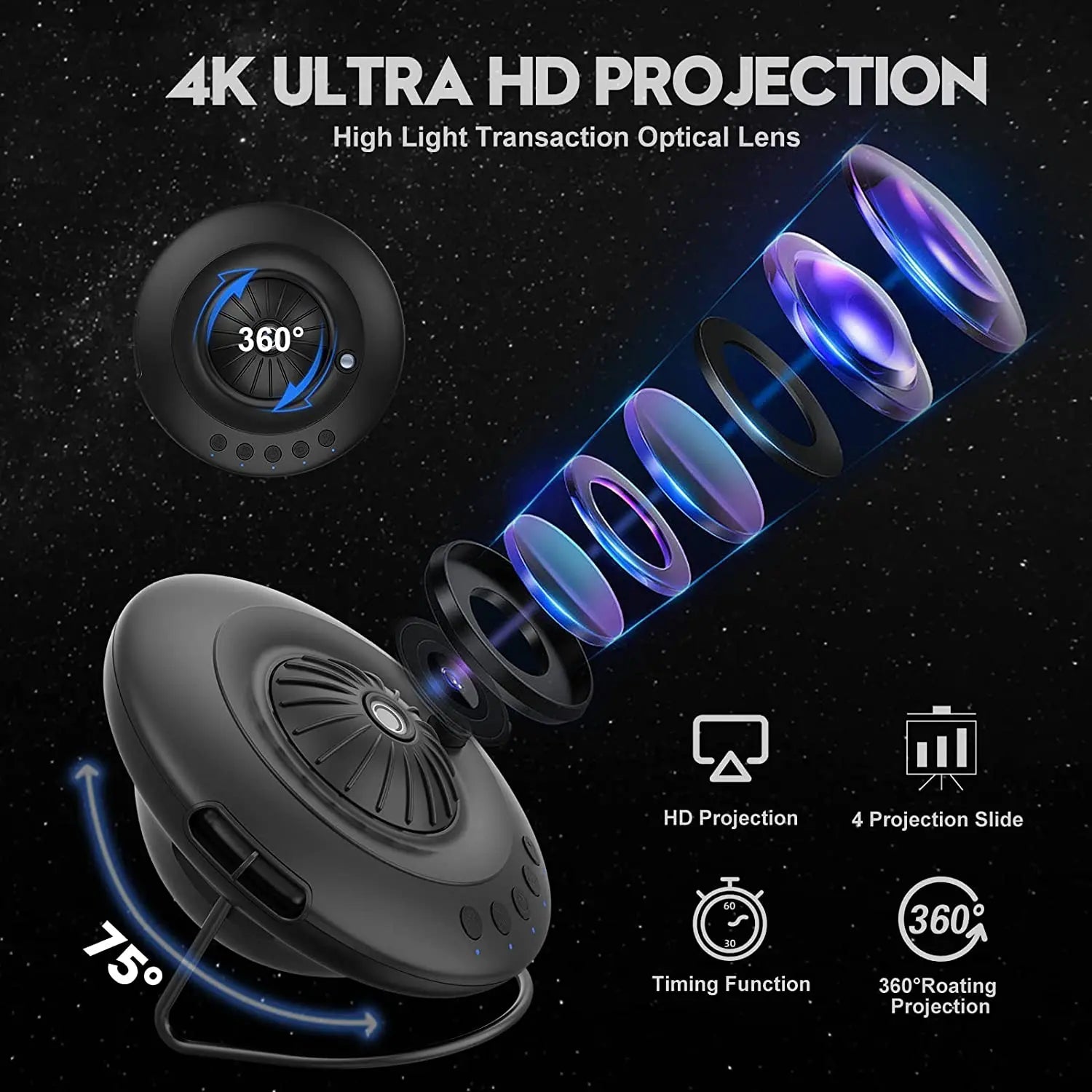 LED Star Projector Night Light