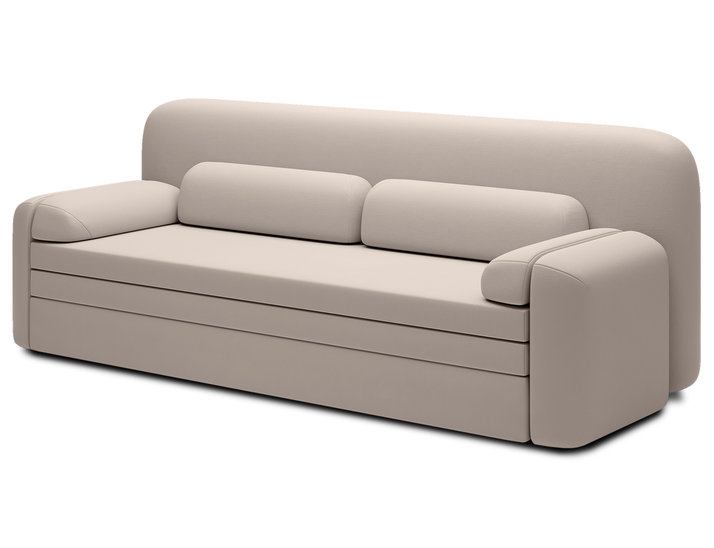 Elioss 3 Seater Storage Sleeper Sofa - Beige