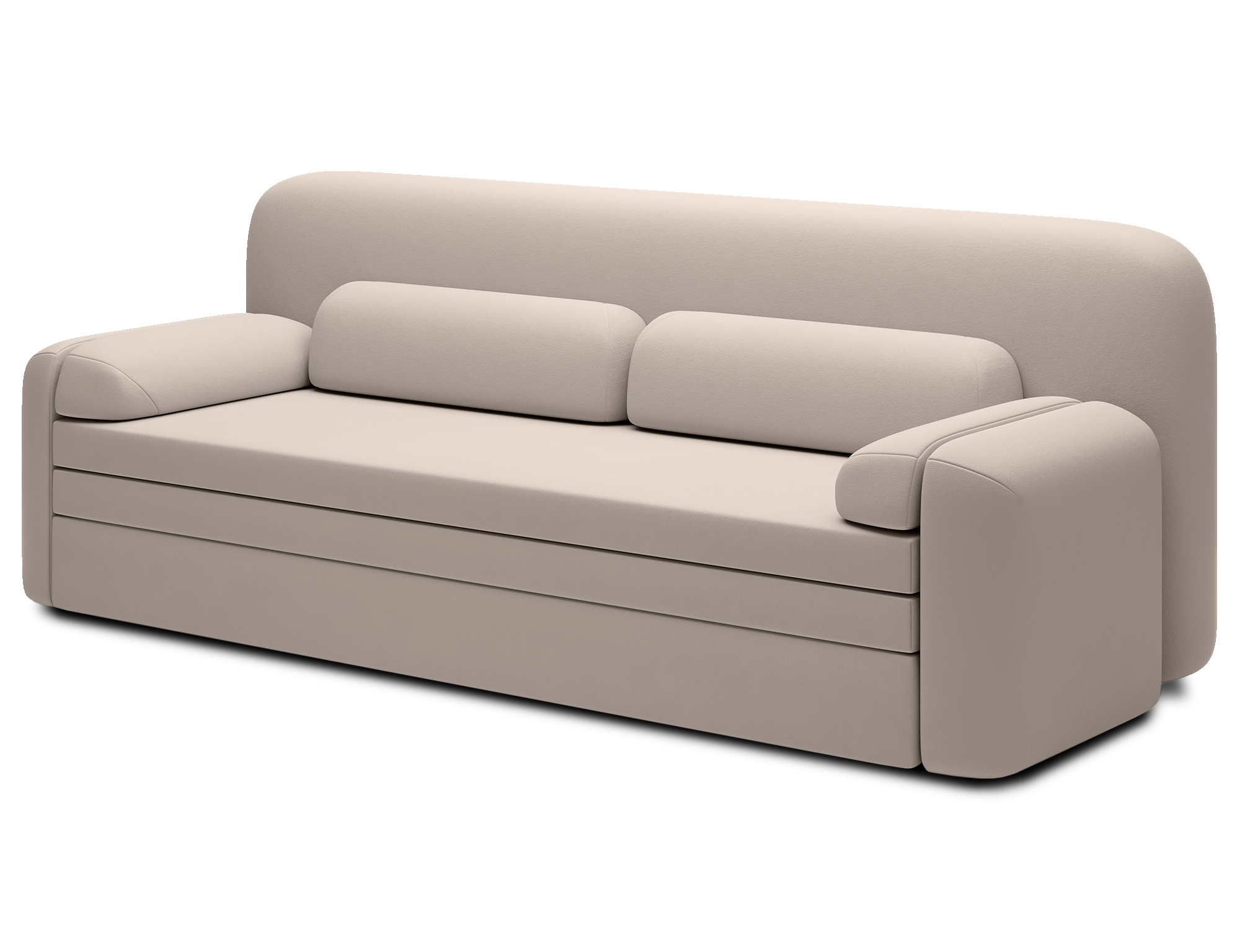 Elioss 3 Seater Storage Sleeper Sofa - Beige