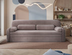 Elioss 3 Seater Storage Sleeper Sofa - Fudge Brown