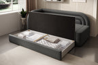 Fabillo Storage Sleeper Sofa - Dark Grey