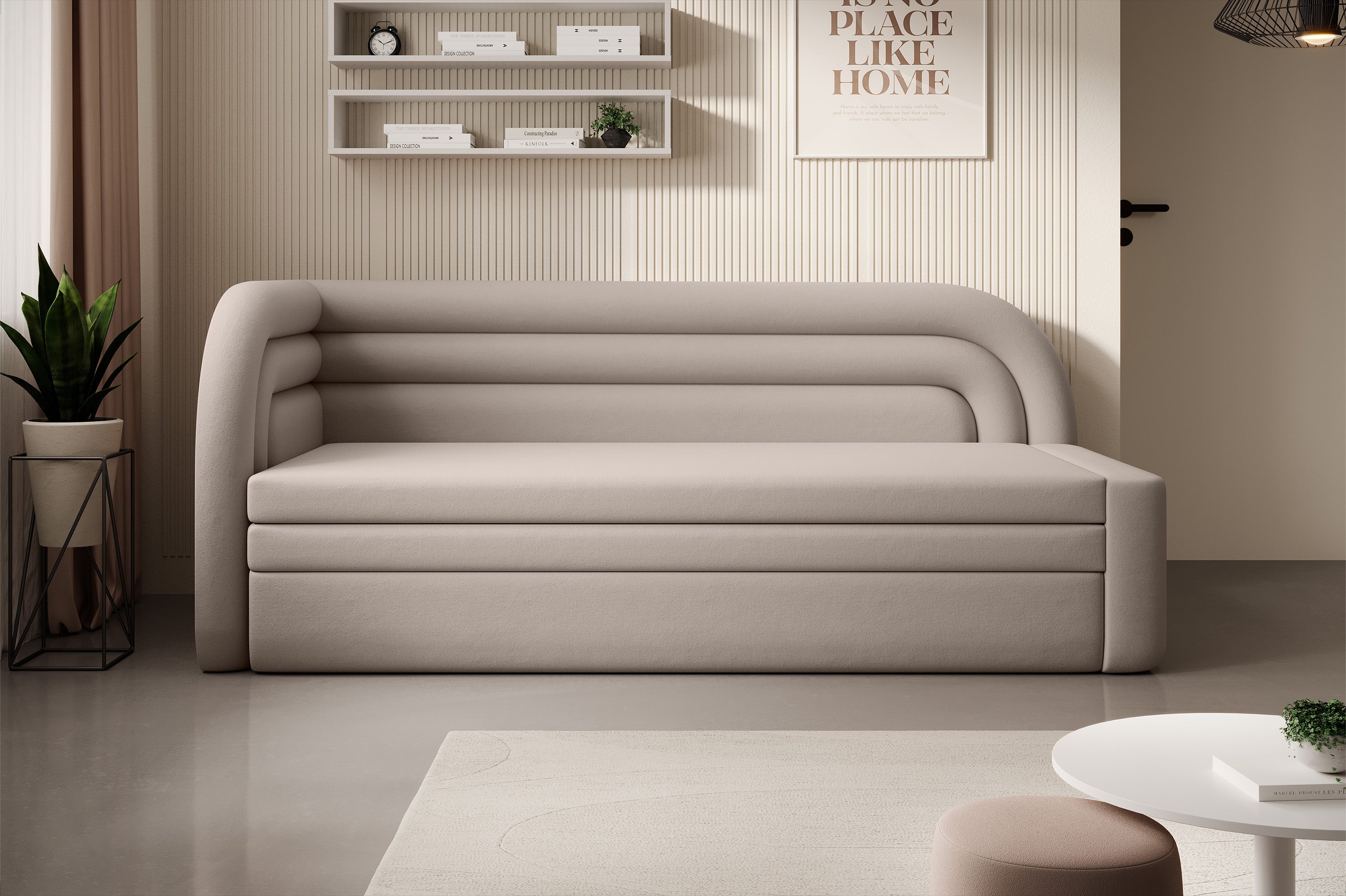 Fabillo Storage Sleeper Sofa - Beige