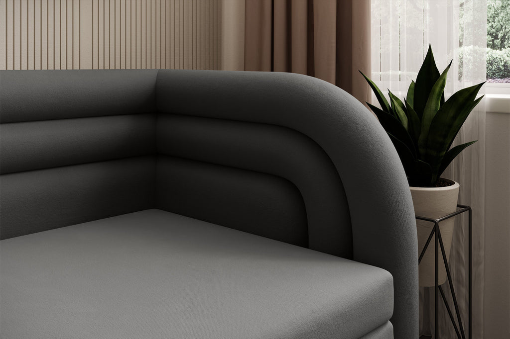 Fabillo Storage Sleeper Sofa - Dark Grey