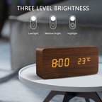 Wood Block Alarm Clock