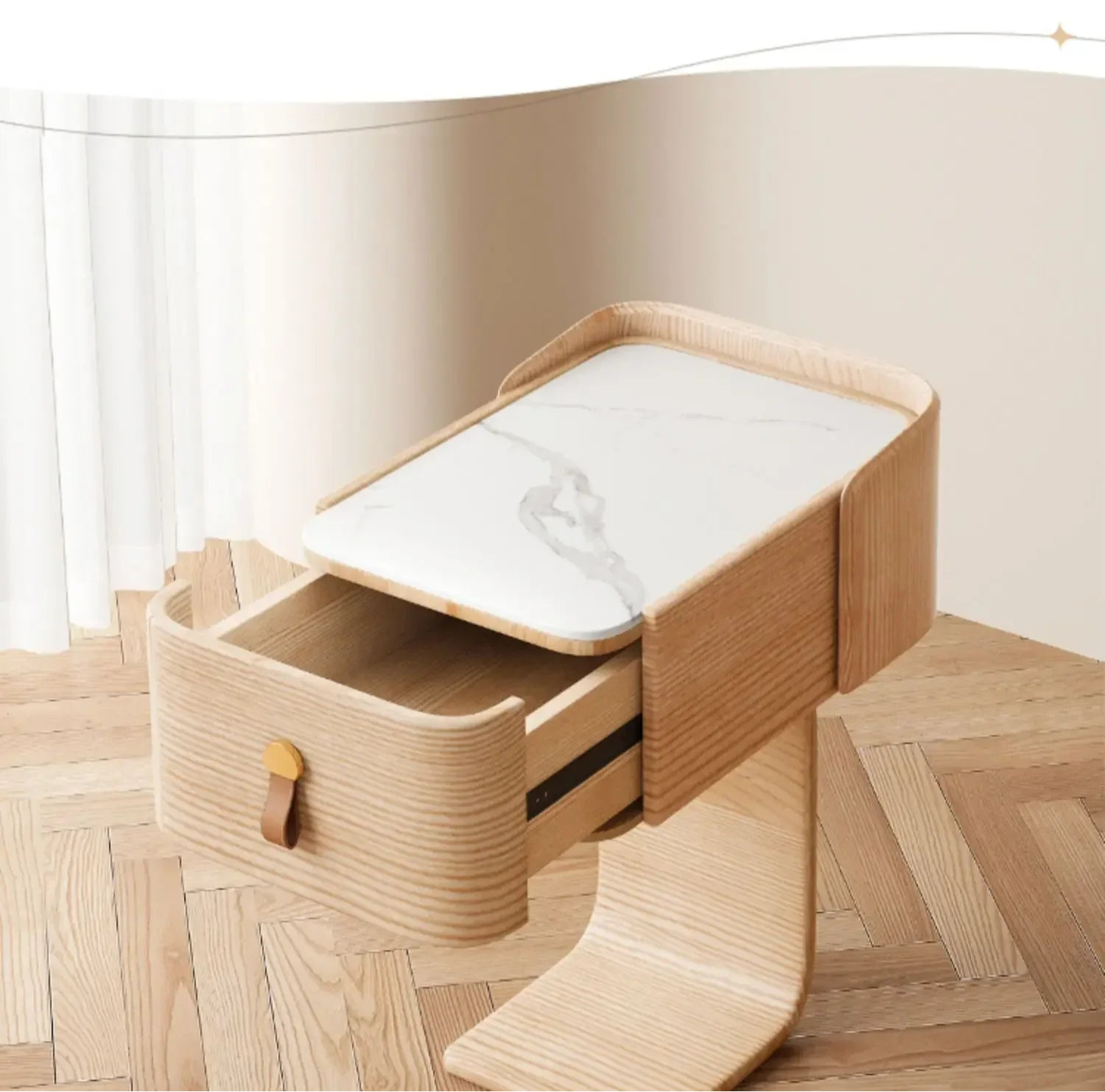 Vallon Pedestal Nightstand