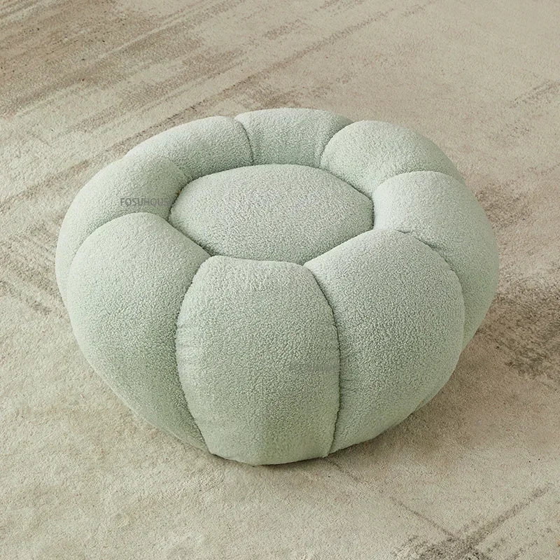 Bouclé Pouf Fleur