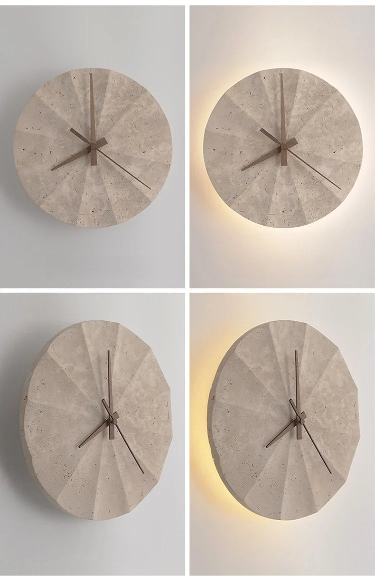 Backlit Eclipse Stone Clock