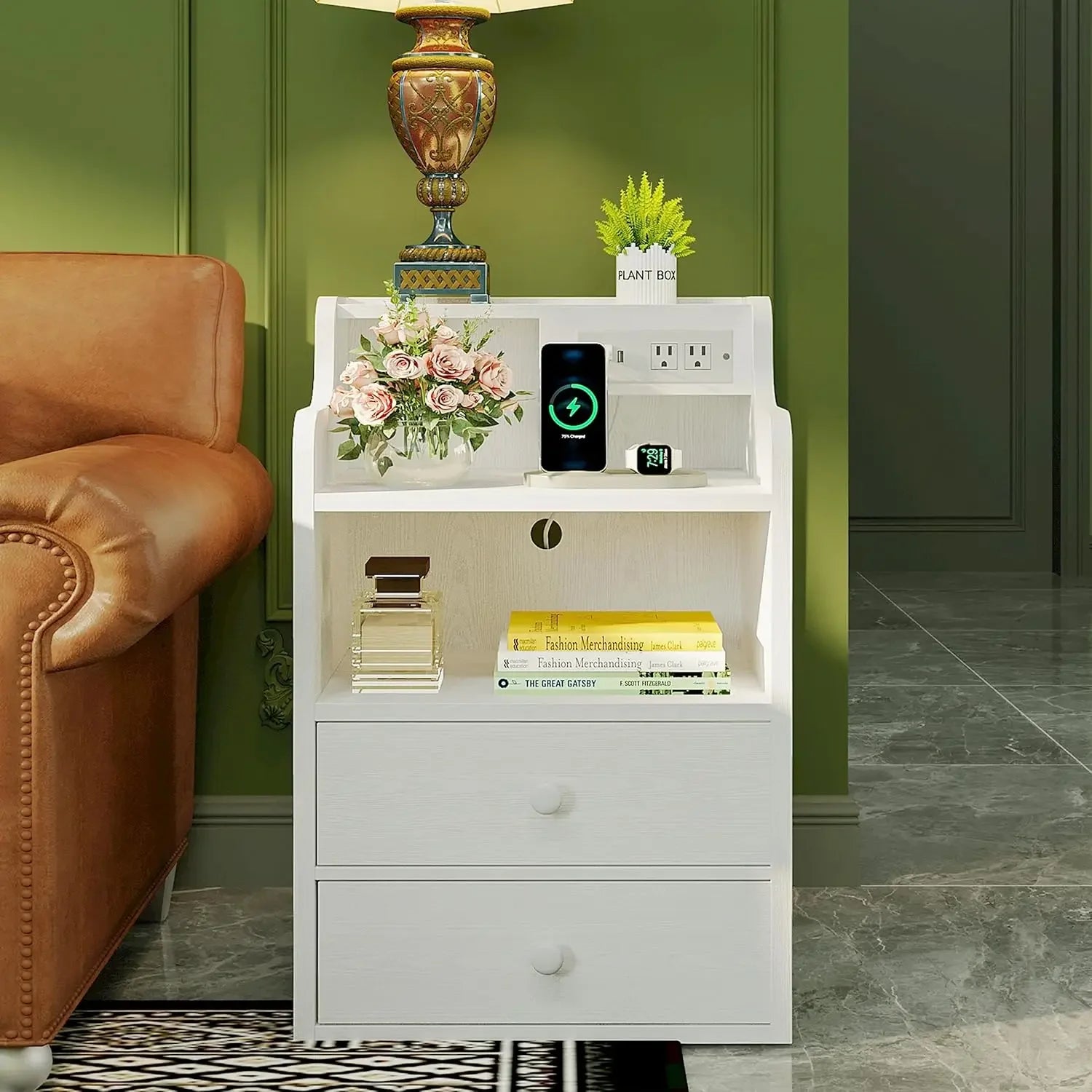 Smart Nightstand with Charging Station