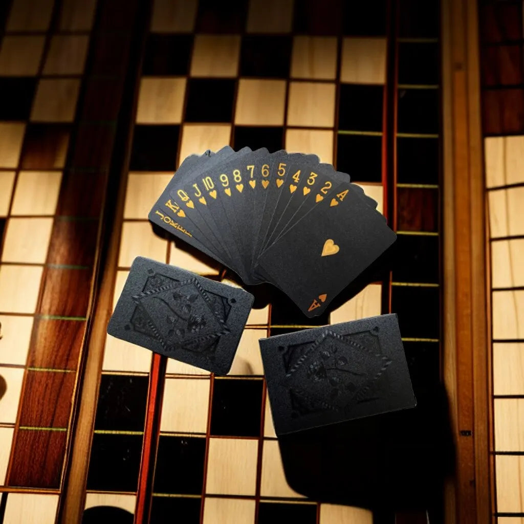 Black & Gold Waterproof Playing Cards