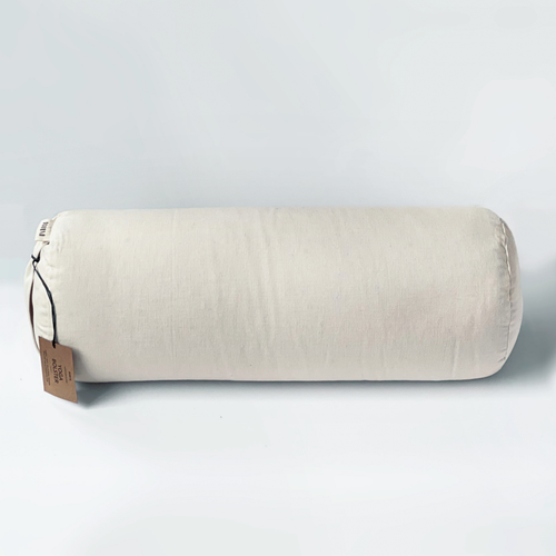 Round Yoga Bolster | Natural & Organic | Ivory White