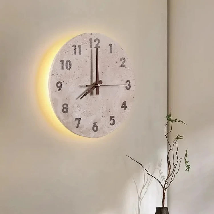 Backlit Eclipse Stone Clock