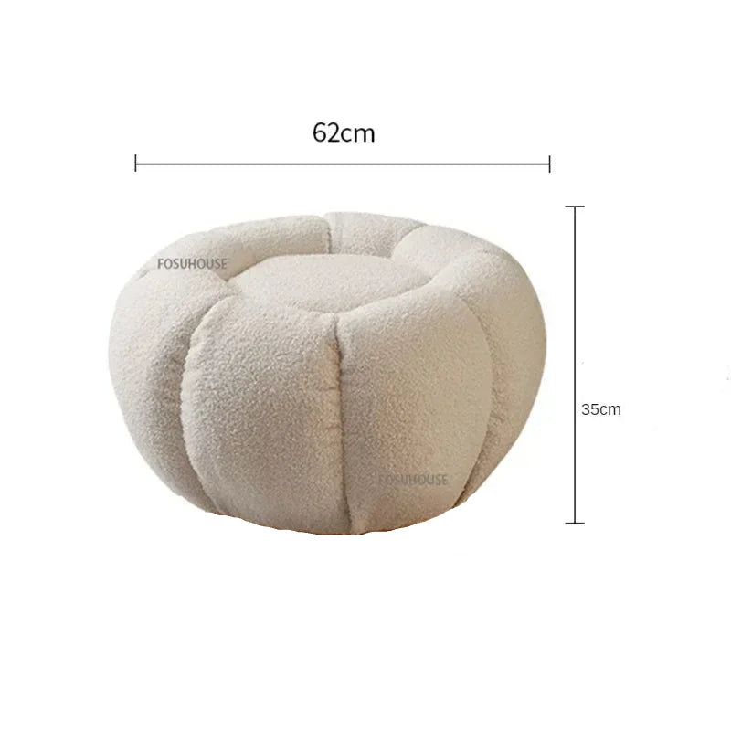 Bouclé Pouf Fleur