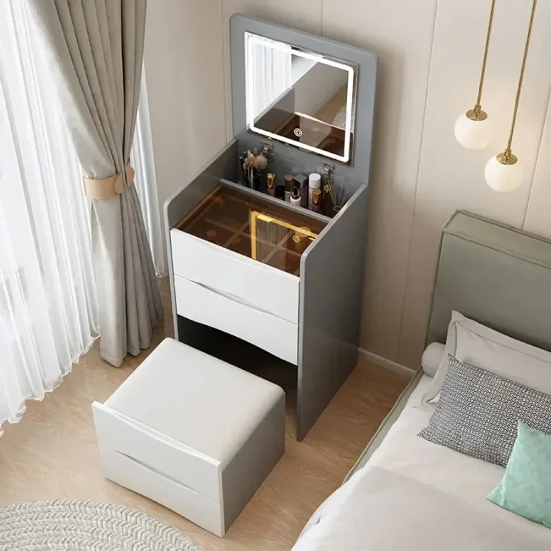 Compact Vanity with Hidden Seat