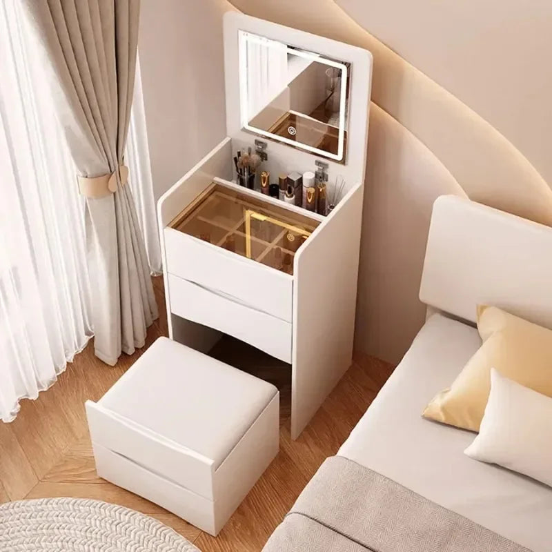 Compact Vanity with Hidden Seat