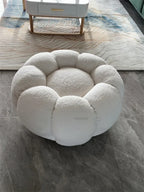 Bouclé Pouf Fleur