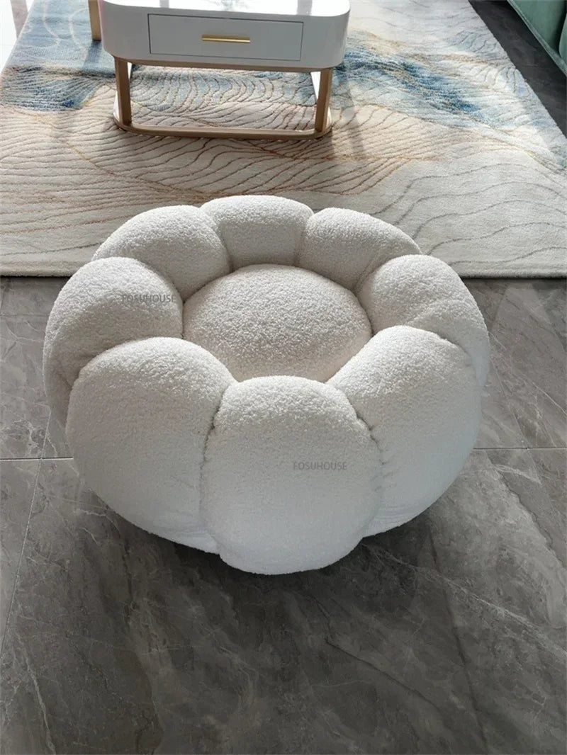 Bouclé Pouf Fleur