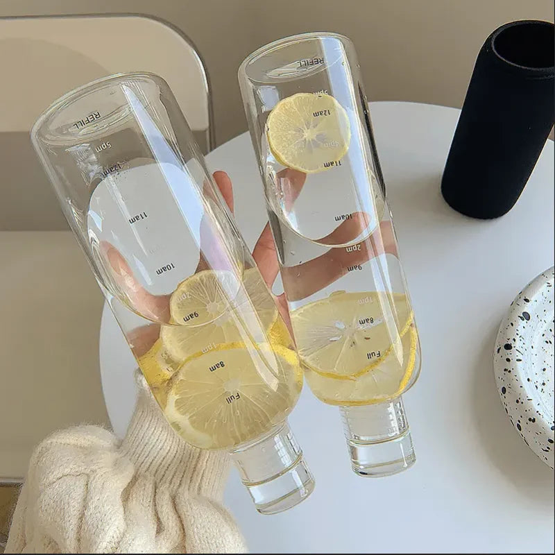 Elegant Water Bottle with Daily Timer