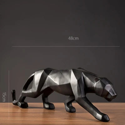 Geometric Panther Statue