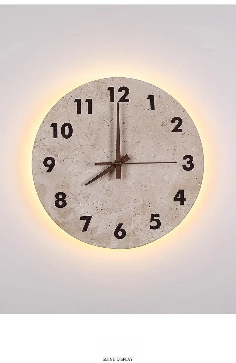 Backlit Eclipse Stone Clock